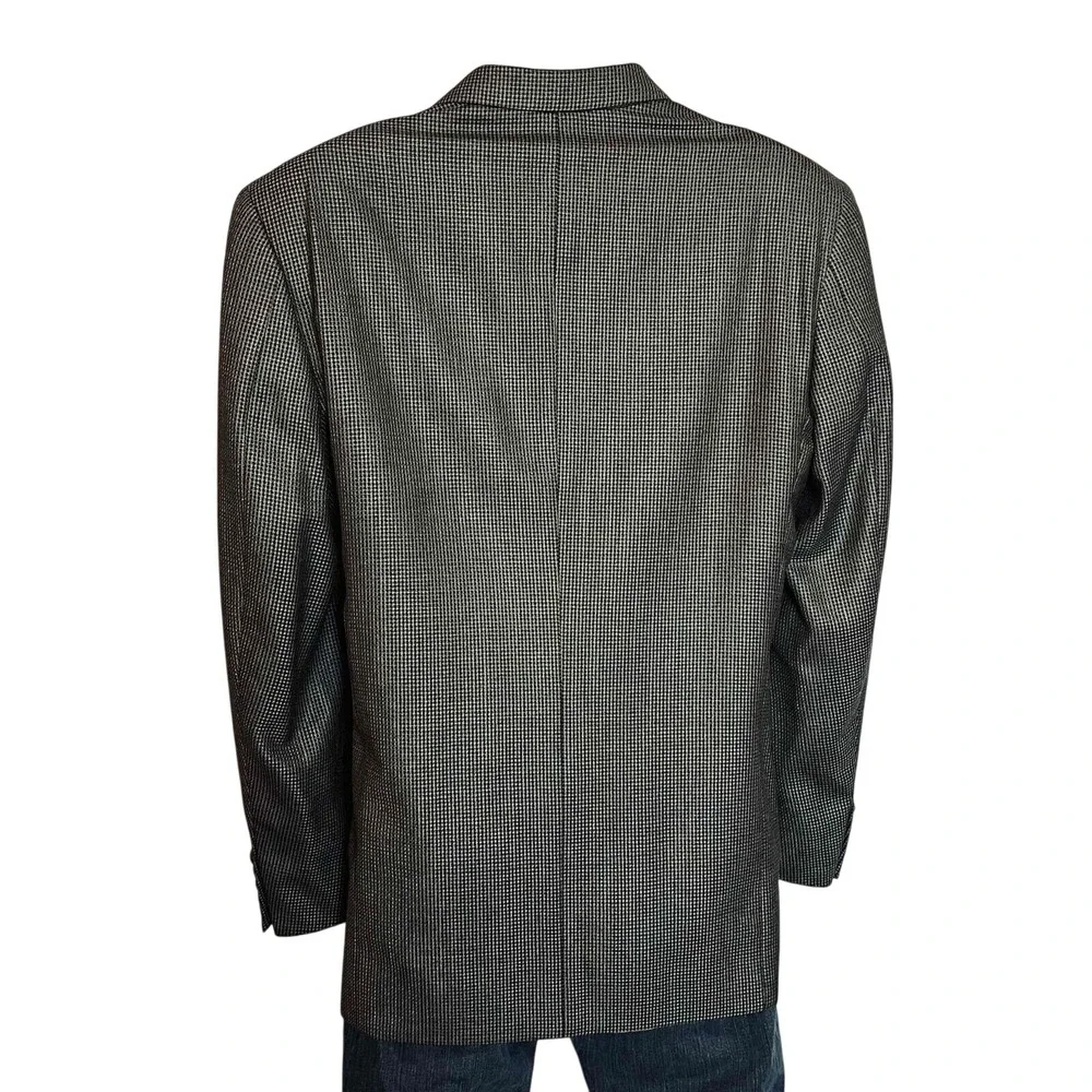 Joseph Abboud 42L Blazer Neutral Tan/charcoal Silk‎ Wool Premium Suit Jacket